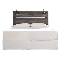 Signature Design By Ashley Drystan Rustic Panel Headboard Only With Usb Charging Stations, King, Brown
