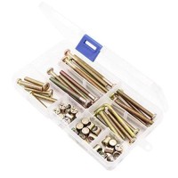 Binifimux Baby Crib Hardware Replacement Parts, 50Pcs Zinc Plated Hex Socket Cap Bolts Barrel Nuts Set For Crib Cot Chairs Bed Furniture, M6 X 35Mm/ 45Mm/ 55Mm/ 65Mm/ 75Mm