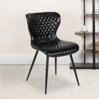 Flash Furniture 4 Pack Bristol Contemporary Upholstered Chair In Black Vinyl