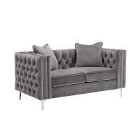 Lilola Home Lhf-89715-L Love Seats, Grey