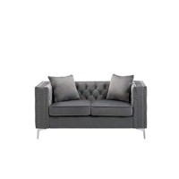 Lilola Home Lhf-89715-L Love Seats, Grey