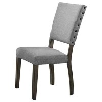 Best Master Furniture Upholstered Dining Chair, Set Of 2, Grey