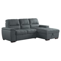 Homelegance 98 Sectional Sofa With Storage Gray