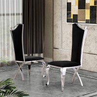 Best Quality Furniture Dining Chairs (Set Of 2) Black