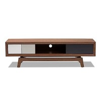 Baxton Studio Svante Mid-Century 3-Drawer Wood Tv Stand In Brown