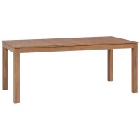 Vidaxl Dining Table Solid Teak Wood With Natural Finish 70.9X35.4X29.9