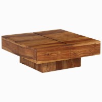 Vidaxl Coffee Table Solid Sheesham Wood 31.5X31.5X11.8