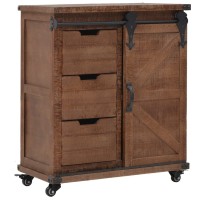 Vidaxl Storage Cabinet Solid Fir Wood 25.2X13.2X29.5 Brown