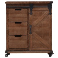 Vidaxl Storage Cabinet Solid Fir Wood 25.2X13.2X29.5 Brown