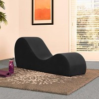Avana Sleek Chaise Lounge For Yoga-Made In The Usa-For Stretching, Relaxation, Exercise & More, 60D X 18W X 26H Inch, Black