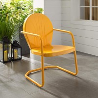 Crosley Furniture Co1001A-Tg Griffith Retro Metal Outdoor Chair, Tangerine