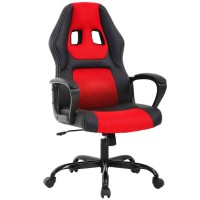 Office Chair Pc Gaming Chair  Desk Chair Ergonomic Pu Leather Executive Computer Chair Lumbar Support For Women, Men (Red)