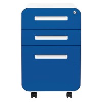 Laura Davidson Furniture Stockpile 3-Drawer File Cabinet For Home Office Commercial-Grade One Size, Blue Faceplate