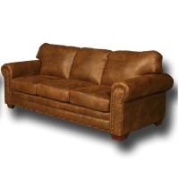 American Furniture Classics Model Buckskin Sofa, Pinto Brown