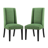 America Luxury - Chairs Modern Contemporary Urban Design Dining Kitchen Room Side Chair, Set Of Two, Fabric, Green