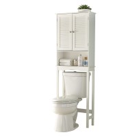 Brylanehome Louvre Atagere Over Toilet Cabinet Storage Furniture White