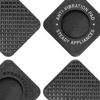 Anti Vibration Pads For Washing Machine - 4Pc - Prevent Your Washer And Dryer From Walking And Reduce Noise - High Friction Hard Wearing Square Rubber Foot Pads - Universal Pedestals And Shock Support