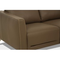 Acme Malaga Leather Sofa In Espresso Chocolate