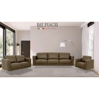 Acme Malaga Leather Sofa In Espresso Chocolate