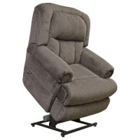 Catnapper 4847 (Ash) Burns Power Lift Recliner Chair-Rated For 400 Lbs 72 Ext Length Duo Motor Lift Chair Controls Back And Ottoman Separately Lay Flat Recliner Free Curbside Delivery