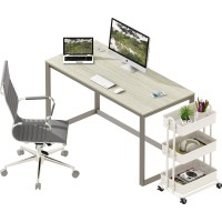 Shw Triangle-Leg Home Office Computer Desk, Silver/Gray