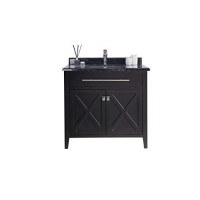 Laviva Wimbledon - 36 - Espresso Cabinet Black Wood Marble Countertop