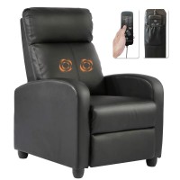 Bigacc Recliner Chair Modern Pu Leather Chaise Couch Single Recliner Chair Single Sofa Furniture Reclining Seat Home Theater Seating For Living Room