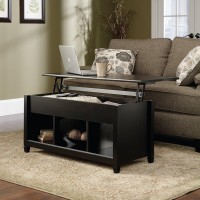 Ssline Lift-Top Coffee Table Modern Living Room Center Table Whidden Storage & Open Shelves Wooden Cocktail Table Rectangular Sofa Side Table For Home Office Sitting Room
