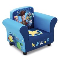 Delta Children Upholstered Chair, Disneypixar Toy Story 4 For Bedroom With Arm Rest, Cushion Availability, Woodurethanefoampolyester