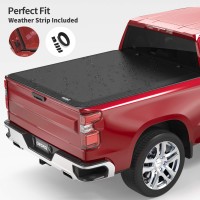 Oedro Soft Tri-Fold Truck Bed Tonneau Cover Compatible With 2002-2023 Dodge Ram 1500, 2003-2023 Dodge Ram 2500 3500, Fleetside 8 Ft Bed W/O Ram Box