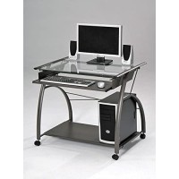 Homeroots Metal Tube Iron Plate G 32 X 24 X 30 Pewter Metal Tube Computer Desk