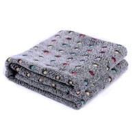 Pawz Road Dog Blanket Soft Fleece Pet Blanket Washable Cat Blanket For Couch Blanket Gray Large