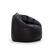 Big Joe Milano Beanbag Chair With Vibe Black Montana Leather