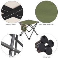 Opliy Camping Stool, Folding Samll Chair Portable Camp Stool For Camping Fishing Hiking Gardening And Beach, Camping Seat With Carry Bag (Green, M 11.5)