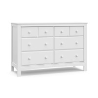 Graco Benton 6 Drawer Double Dresser (White) - Easy New Assembly Process, Universal Design, Durable Steel Hardware And Euro-Glide Drawers With Safety Stops, Coordinates With Any Nursery