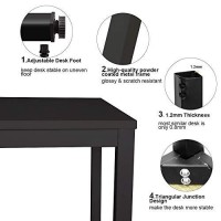 Need Small Desk, 31.5 Inch Sturdy Writing Desk For Small Spaces, Small Computer Desk Teens Desk Study Table Laptop Desk Home Ofice Desk, Black Metal Frame, Black