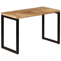 Vidaxl Dining Table 45.3X21.7X29.9 Solid Mango Wood And Steel