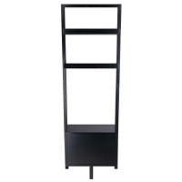 Winsome Bellamy 2-Shelf 69H Leaning Bookcase, Black (29522)