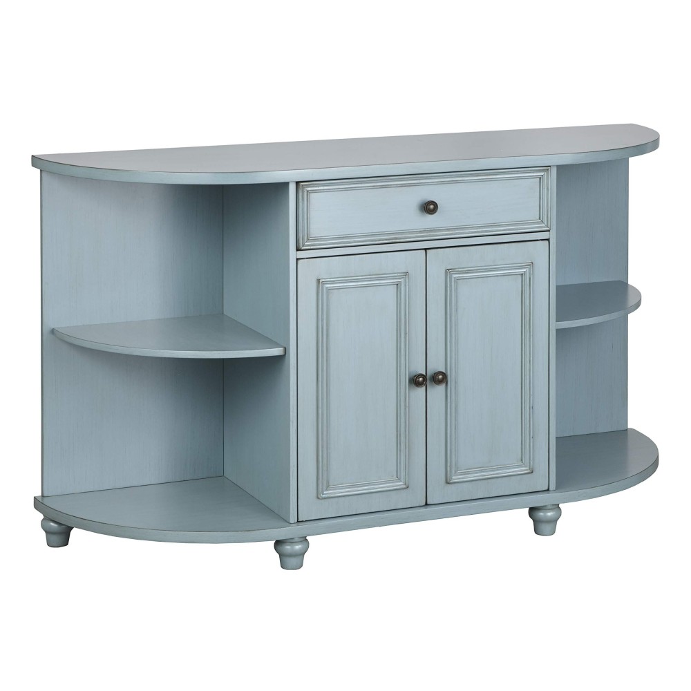 Target Marketing Systems Grace Mid Century Modern 2 Door Dining Room Buffet, 60, Blue