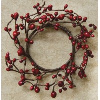 Cwi Set Of 2 - Red Bean Berry Ring - 3-12