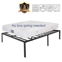 Haageep Full Size Bed Frame 18 Inch Tall Platform Bedframe No Box Spring Needed High With Storage Metal
