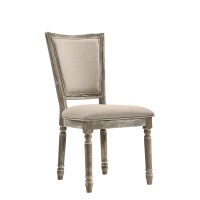 Acme Gabrian Side Chair (Set-2) - - Fabric & Reclaimed Gray