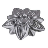 Steel Flower Design Trunk Ornament 1 7/8 - Trunk Decorative Hardware, Decorative Accessory For Steamer Trunk, Drawer, Box & Other Antique Furniture | Tko-40 (4)