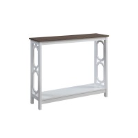 Convenience Concepts Omega Console Table, Driftwood Top / White Frame