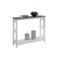 Convenience Concepts Omega Console Table, Driftwood Top / White Frame