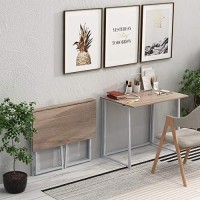 4Nm 315 Folding Desk, Simple Assembly Computer Desk Study Writing Table For Small Space Officeshome - Natural And White
