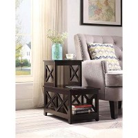 Convenience Concepts Oxford 2 Step Chairside End Table, Espresso
