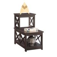 Convenience Concepts Oxford 2 Step Chairside End Table, Espresso