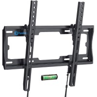 Pipishell Ul Listed Tilt Tv Wall Mount Bracket Low Profile For Most 23-55 Inch Led Lcd Oled 4K Flat Curved Tvs Up To 99Lbs Max Vesa 400X400Mm, 8 Tilting For Anti-Glaring, Fits 8-16 Inch Wood Stud