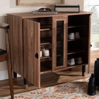 Baxton Studio Valina Modern And Contemporary 2-Door Wood Entryway Shoe Storage Cabinet